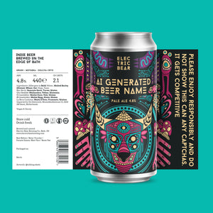 Electric Bear Brewing Co | AI Generated Beer Name | Pale Ale | 4.8%