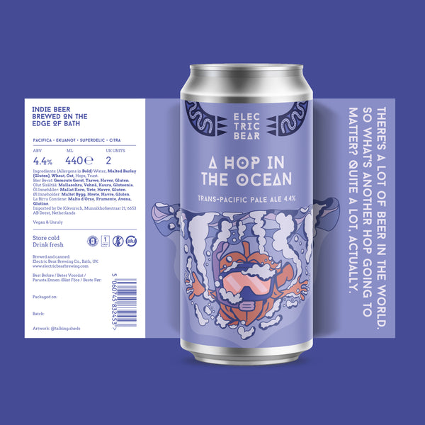 Electric Bear Brewing Co | A Hop In The Ocean | Trans-Pacific Pale | 4.4%