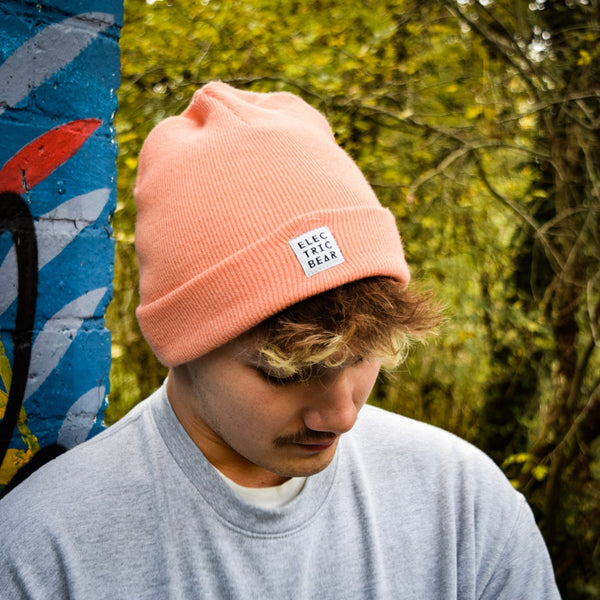 Electric Bear Brewing Co | Beanie, Coral Pink