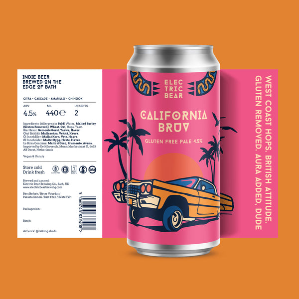 Electric Bear Brewing Co | California Bruv | Gluten Free Pale | 4.5%