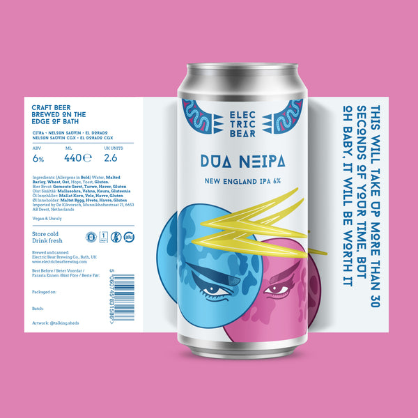 Electric Bear Brewing Co | Dua NEIPA | New England IPA | 6%