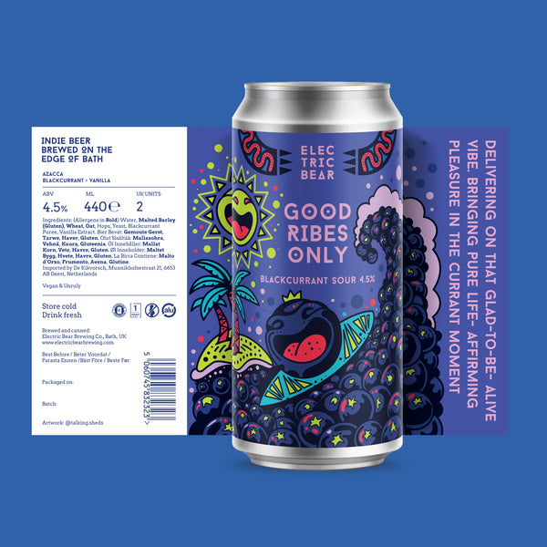 Electric Bear Brewing Co | Good Ribes Only | Blackcurrant Sour | 4.5%