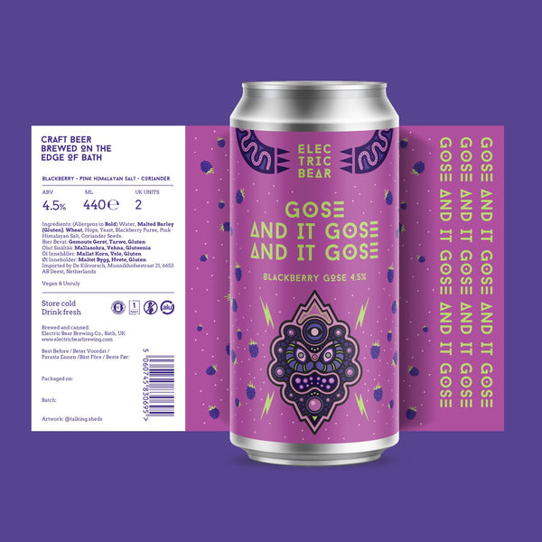 Electric Bear Brewing Co | Gose And It Gose And It Gose | Blackberry Gose | 4.5%