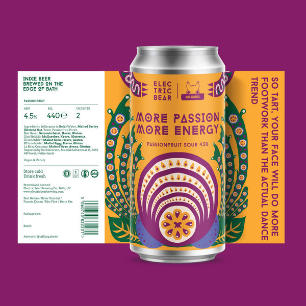 Electric Bear Brewing Co | More Passion, More Energy| Passionfruit Sour | 4.5%
