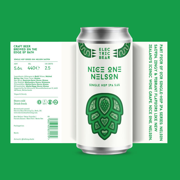 Electric Bear Brewing Co | Nice One, Nelson | 5.6% Single Hop IPA