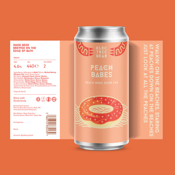 Electric Bear Brewing Co | Peach Babes | Peach Ring Sour | 4.6%