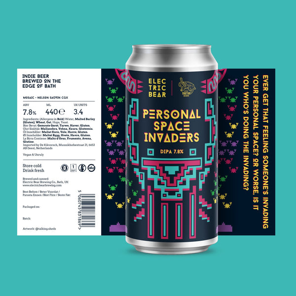Electric Bear Brewing Co | Personal Space Invaders | DIPA | 7.8%