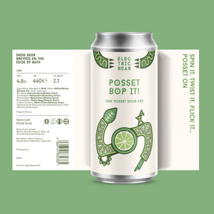 Electric Bear Brewing Co | Posset, Bop It | Lime Posset Sour | 4.8%