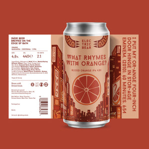 Electric Bear Brewing Co | What Rhymes With Orange? | Blood Orange IPA | 4.8%